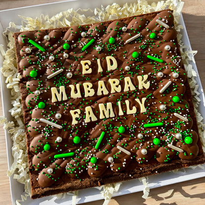 Personalised Eid Brownie Slab
